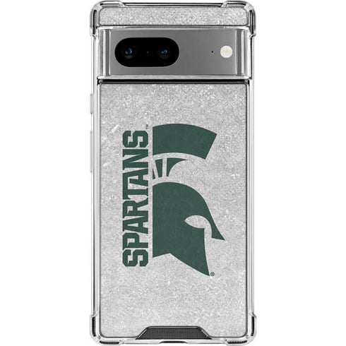 Michigan State University Spartans Half Logo Google Pixel 8a Clear Case